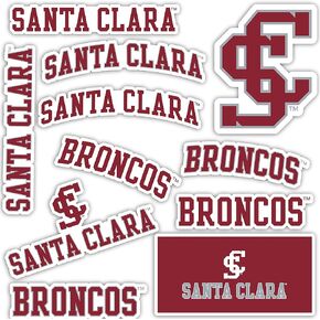 Desert Cactus Santa Clara University Sticker SCU Broncos Stickers Vinyl Decals Laptop Water Bottle Car Scrapbook T2 (Type 2)