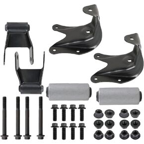 Silscvtt E0TZ5776A Rear Leaf Spring Shackle Bracket & Repair Kit Replacement for 1980-1996 Ford Bronco 4WD 1980-1997 Ford F150 F250 F350