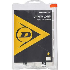 Dunlop Sports Viper Dry Ultra Dry Tennis Overgrip, 12 Grip Bag, White