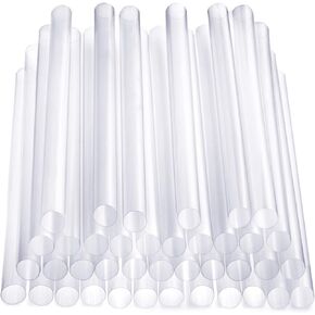 Comfy Package [100 Pack] Jumbo Plastic Smoothie Straws - Clear
