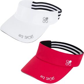 أقنعة خفيفة الوزن من EQ SPORT للنساء والرجال، قبعة واقية من الشمس للجري والجولف والتنس والركض والشاطئ والمشي لمسافات طويلة (1 أبيض، 1 أحمر) in Kuwait