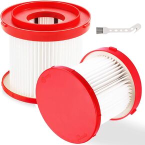 2 Pack Wet Dry Vacuum HEPA Filter 49-90-1900 Filter Compatible With Milwaukee Cordless M18 M12 M28 Vacuums 0780-20,0880-20,0960-20, 0970-20