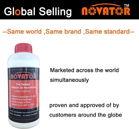 NOVATOR Endurance Bike Tire Sealant for Tubeless, Tubulars, Tubes, Seals Faster, Lasts Longer, Micro-Fiber for MTB, Road, Gravel Bicycle Tires in Saudi Arabia