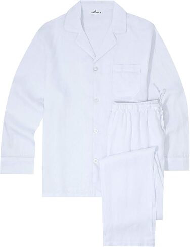 Noble Mount 100% Linen Men's Pajama Set for Summer in Saudi Arabia