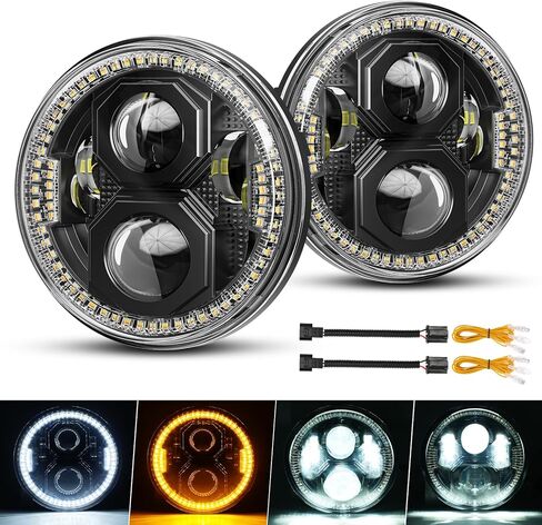 مصابيح أمامية LED مقاس 7 بوصات من SUPAREE مع مصابيح DRL وأضواء إشارة الانعطاف in Kuwait