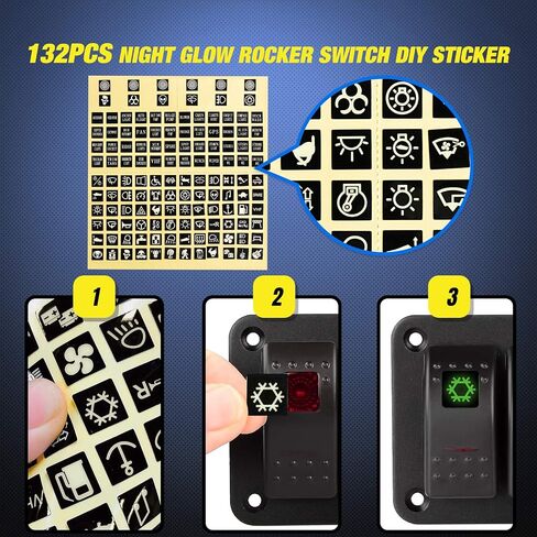 Nilight 8 Gang Aluminum Rocker Switch Panel Toggle Dash 5 Pin ON/Off Pre-Wired Rocker Switch Blue Backlit Switch for Automotive Car Marine Boat RV,2 Years Warranty in Saudi Arabia