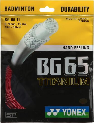 YONEX Badminton Strings BG65, 0.70mm (Red) in Saudi Arabia