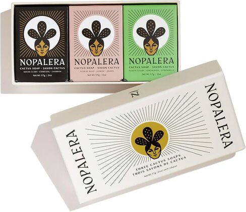 Nopalera Bar Soap Discovery Set - Natural Body and Face Cleanser, Moisturizing and Exfoliating, Soft Skin Care Made With Clean, Vegan Ingredients, 6 oz (Set of Three) in Saudi Arabia