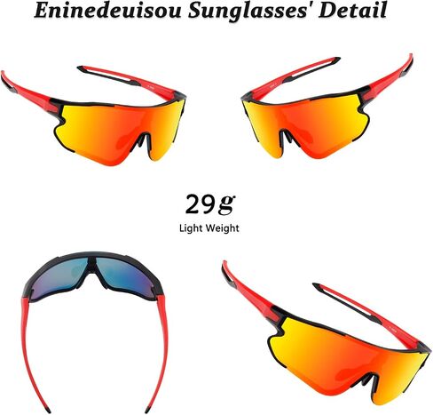 Eninedeuisou Sunglasses Cycling Glasses TR90 Frame for Men Women, Running Cycling outdoor Sports. in Saudi Arabia
