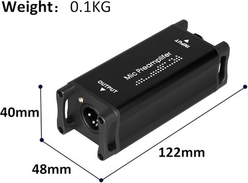 مضخم ميكروفون Micfuns M11، مضخم ميكروفون، 25 ديسيبل، مكاسب فائقة النظافة، تقليل الضوضاء للميكروفونات الديناميكية والشريطية in Kuwait
