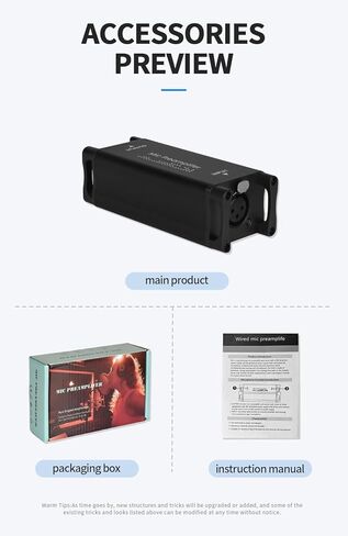 مضخم ميكروفون Micfuns M11، مضخم ميكروفون، 25 ديسيبل، مكاسب فائقة النظافة، تقليل الضوضاء للميكروفونات الديناميكية والشريطية in Kuwait