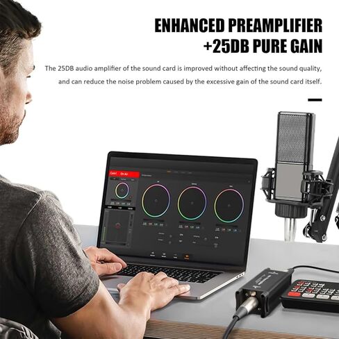 مضخم ميكروفون Micfuns M11، مضخم ميكروفون، 25 ديسيبل، مكاسب فائقة النظافة، تقليل الضوضاء للميكروفونات الديناميكية والشريطية in Kuwait