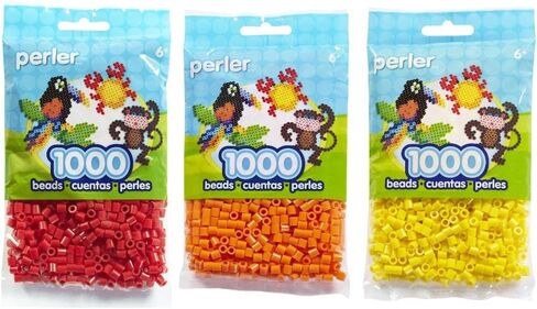 Perler Bead Bag, Bundle of Red Orange and Yellow (3 Pack) in Saudi Arabia
