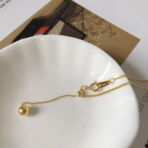 QIANLE Gold Drop Lariat Necklace for Women 18K Gold Plated Dainty Bead Y Chain Necklace Jewelry Gift for Her in Saudi Arabia