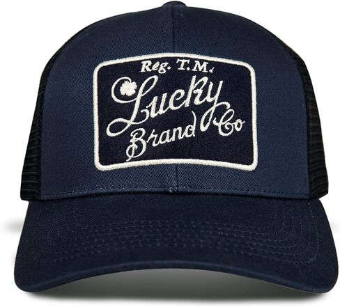 قبعة شبكية من الخلف من Lucky Brand Standard Trucker مع مشبك خلفي قابل للتعديل للرجال والنساء (مقاس واحد يناسب الجميع) in Kuwait