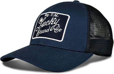 قبعة شبكية من الخلف من Lucky Brand Standard Trucker مع مشبك خلفي قابل للتعديل للرجال والنساء (مقاس واحد يناسب الجميع) in Kuwait