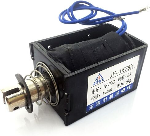 YXQ JF-1578B DC 12V 8A Holding Force Open Frame Push Pull Type Solenoid Electromagnet 15mm Stroke 5Kg in Saudi Arabia