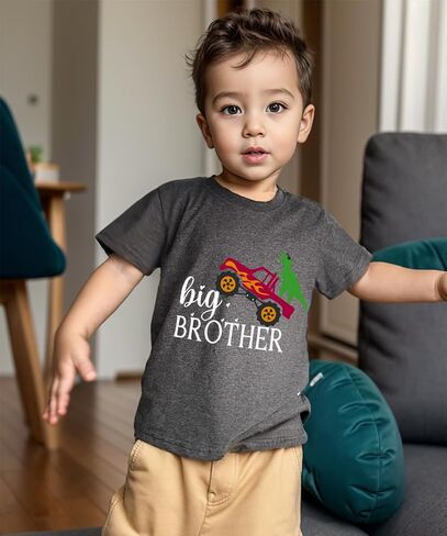 Big Brother T Shirt for Baby Boys Cotton T-Shirt Short Sleeve Tops Toddler Baby Announcement Tees Outfits 1-7 Years in Saudi Arabia