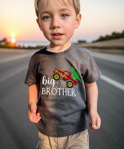 Big Brother T Shirt for Baby Boys Cotton T-Shirt Short Sleeve Tops Toddler Baby Announcement Tees Outfits 1-7 Years in Saudi Arabia