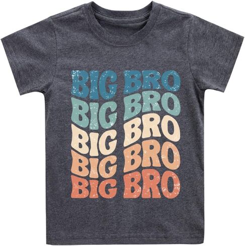 Big Brother T Shirt for Baby Boys Cotton T-Shirt Short Sleeve Tops Toddler Baby Announcement Tees Outfits 1-7 Years in Saudi Arabia