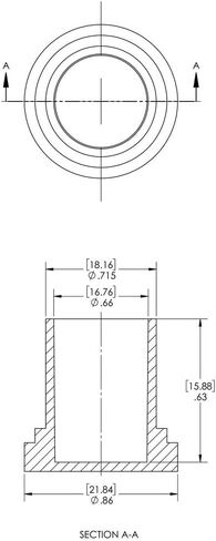 Caplugs EP-12 EP Series – Plastic Plug for Threaded Connectors, 1000 Pack, Yellow LD-PE, Nominal Thread Size 3/4"-20 Flanged, Dust & Impact Protection, Fit Smooth Cylindrical Surfaces, Easy Removal in Saudi Arabia