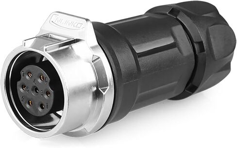 CNLINKO LP-16 7 PIN Industrial Waterproof Connector, IP68 Circular Connector, PBT Plastic Shell Quick Plug Aviation Connector M16 Male Plug and Female Plug (7 Pin） in Saudi Arabia