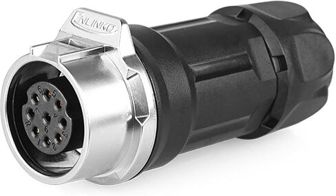 CNLINKO LP-16 7 PIN Industrial Waterproof Connector, IP68 Circular Connector, PBT Plastic Shell Quick Plug Aviation Connector M16 Male Plug and Female Plug (7 Pin） in Saudi Arabia