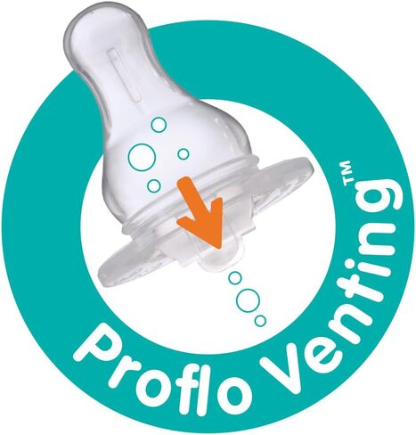 زجاجات الأطفال وحديثي الولادة والرضع من إيفينفلو - تساعد على تقليل المغص - شفافة، 8 أونصة (عبوة من 6 قطع) in Kuwait