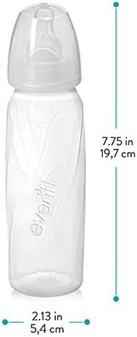 زجاجات الأطفال وحديثي الولادة والرضع من إيفينفلو - تساعد على تقليل المغص - شفافة، 8 أونصة (عبوة من 6 قطع) in Kuwait