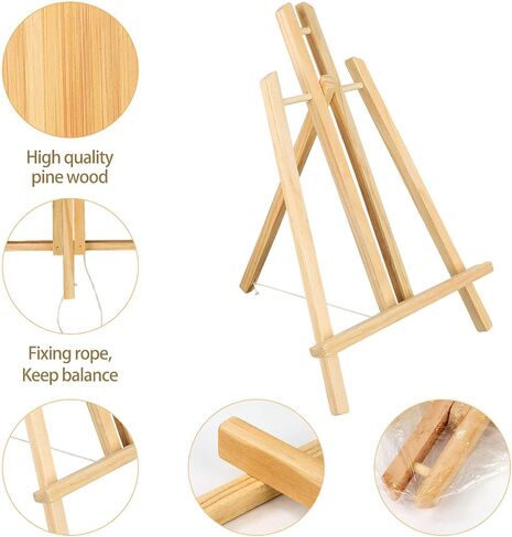 8Pack Wooden Easel,16"Easel Stand,Easel for Painting canvases, Art, Crafts, Tripod, Painting Party. (8) in Saudi Arabia
