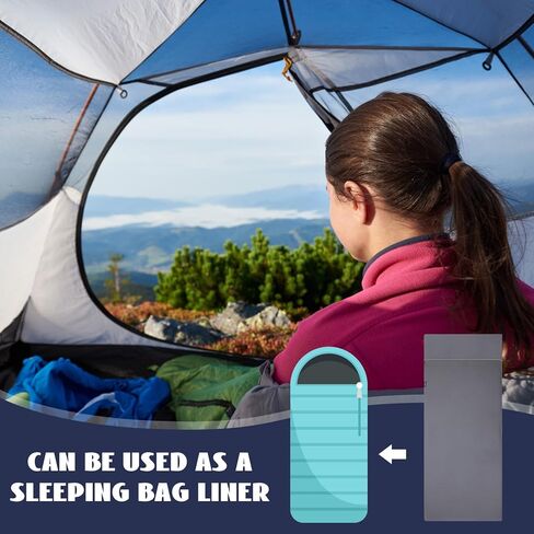 Preboun 4 Pcs Sleeping Bag Liner Ultralight Adult Sleep Sack Travel Camping Sheets Self Tan Sleep Sack Lightweight Sleeping Bags for Adults and Kids Hotels Camping Hiking Backpacking Bed in Saudi Arabia