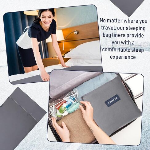 Preboun 4 Pcs Sleeping Bag Liner Ultralight Adult Sleep Sack Travel Camping Sheets Self Tan Sleep Sack Lightweight Sleeping Bags for Adults and Kids Hotels Camping Hiking Backpacking Bed in Saudi Arabia