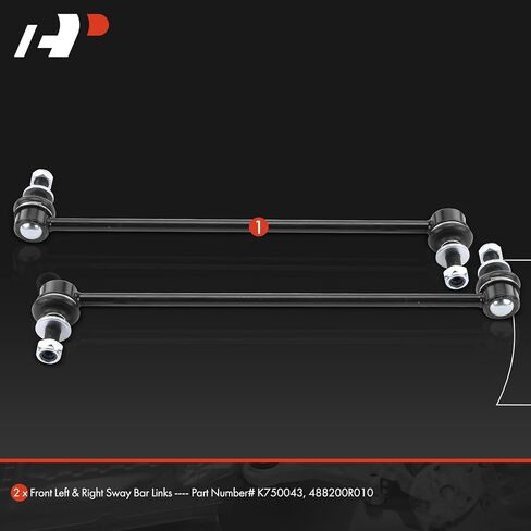 A-Premium 2 x Front Sway Bar Links Stabilizer Bar Links, Compatible with Toyota & Lexus & Scion - RAV4, Corolla iM, Prius (Plug-In & V), Mirai, CT200h, HS250h, NX200t, NX300, NX300h, tC, xB, iM in Saudi Arabia
