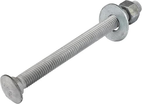 1/2" x 8" (25 pack) Galvanized Carriage Bolt Kit, Hot Dip Galvanized for Exterior Use by Makers Bolt in Saudi Arabia