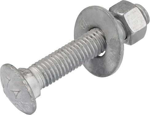 1/2" x 8" (25 pack) Galvanized Carriage Bolt Kit, Hot Dip Galvanized for Exterior Use by Makers Bolt in Saudi Arabia