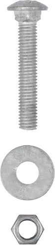 1/2" x 8" (25 pack) Galvanized Carriage Bolt Kit, Hot Dip Galvanized for Exterior Use by Makers Bolt in Saudi Arabia