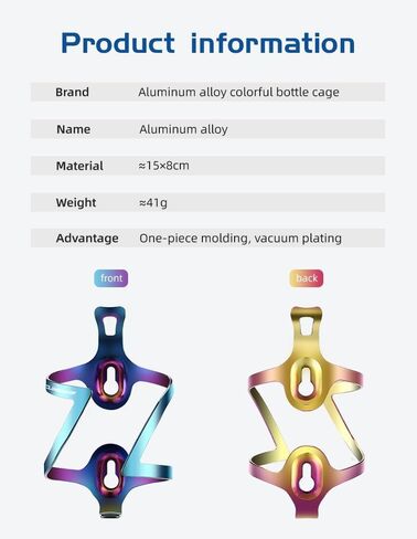 Premium Aluminum Alloy Bike Cup Holder - - Durable Water Bottle Cage for Bicycle, Road Bike, Mountain Bikes (Multicolor) in Saudi Arabia