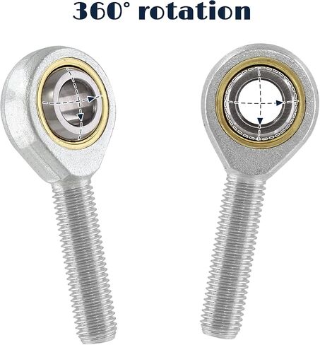 Rierdge SA6T/K Rod End Bearing, 6mm Inside Dia Rod End Bearing Right Hand Male Outer Thread Metric Rod end Joint Bearing POS6A, 4pcs in Saudi Arabia