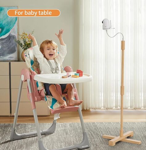 حامل حامل على الأرض قابل للتعديل من FEISIKE قابل للتعديل مع بصريات الرضع DXR-8 Pro، Nanit Pro، VTech HelloBaby eufy أو معظم أجهزة مراقبة الأطفال مع فتحة لولبية in Kuwait