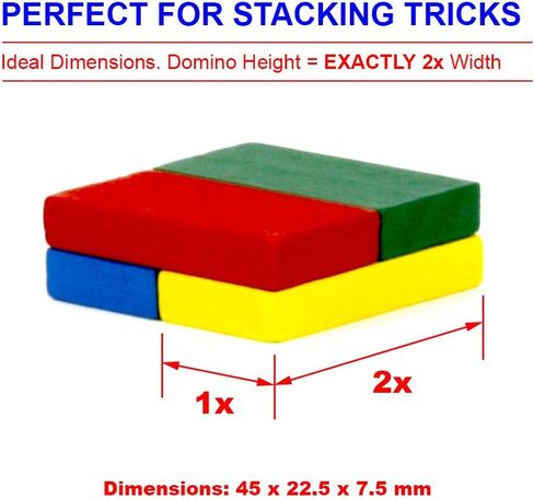 Dominolocity 1,100 Piece Wooden Dominoes Set - Colored Bulk Racing and Rally Building Blocks Kit, Colorful Wood Plain Blank Tiles Design for Stacking, Toppling, and Tumbling Races in Saudi Arabia