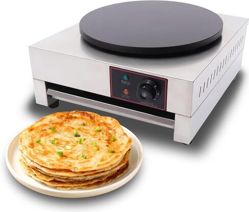 Wixkix Commercial Crepe Maker 16 inch, Electric Crepe Pancake Maker, Non-Stick Crepe Griddle, Adjustable Temperature for Crepes Tortillas Blintzes Pancakes Waffles Eggs Bacon in Saudi Arabia