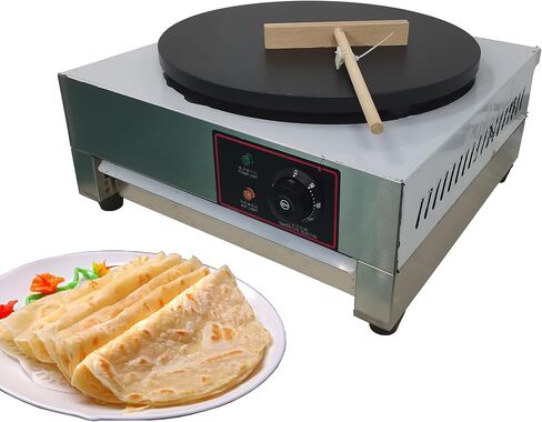 Wixkix Commercial Crepe Maker 16 inch, Electric Crepe Pancake Maker, Non-Stick Crepe Griddle, Adjustable Temperature for Crepes Tortillas Blintzes Pancakes Waffles Eggs Bacon in Saudi Arabia