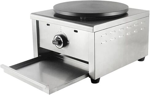 PreAsion 16''Commercial Gas Crepe Makers Machine LPG Gas Pancake Machine Griddle Maker Machine with Low Pressure Valve for Blintzes, Eggs, Tortilla, Eggs, Tortilla in Saudi Arabia