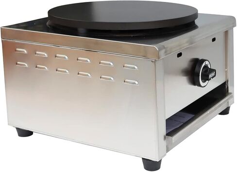 PreAsion 16''Commercial Gas Crepe Makers Machine LPG Gas Pancake Machine Griddle Maker Machine with Low Pressure Valve for Blintzes, Eggs, Tortilla, Eggs, Tortilla in Saudi Arabia