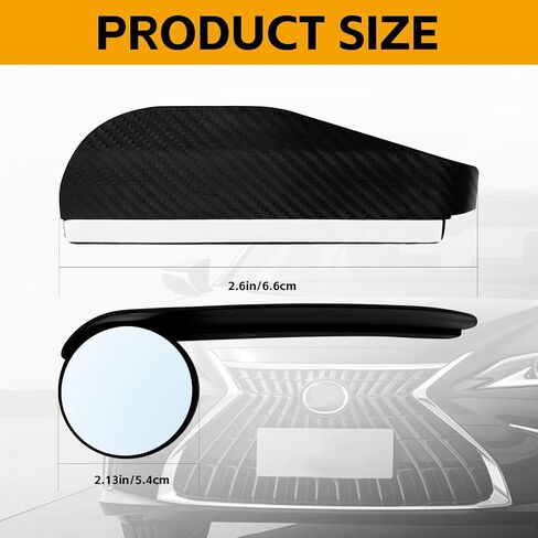 NTNEV 2PCS Car Blind Spot Mirror, Car 2-in-1 Rearview Blind Spot Mirror Rain Eyebrow, Side Mirror Rain Guard, Adjustable Expanded View Reversing Mirror, Universal Automotive Exterior Accessories in Saudi Arabia