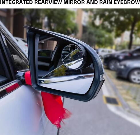 NTNEV 2PCS Car Blind Spot Mirror, Car 2-in-1 Rearview Blind Spot Mirror Rain Eyebrow, Side Mirror Rain Guard, Adjustable Expanded View Reversing Mirror, Universal Automotive Exterior Accessories in Saudi Arabia