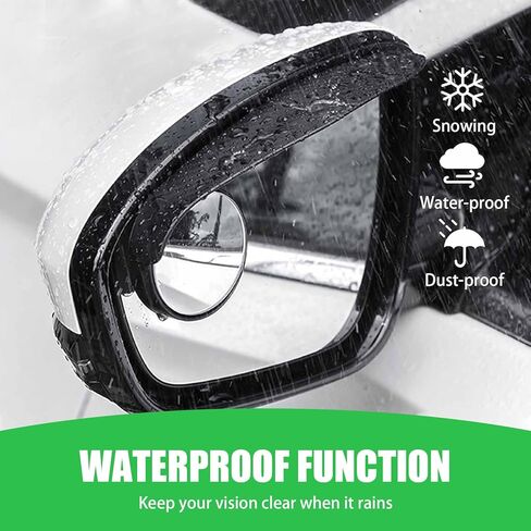 UGSHY Pack-2 Car Rearview Mirror Rain Eyebrows, Durable Reversing Mirror, Blind Spot Mirror, Universal Auxiliary Mirror Replacements, for Most Cars, Trucks and Vans (Carbon Fiber Black) in Saudi Arabia