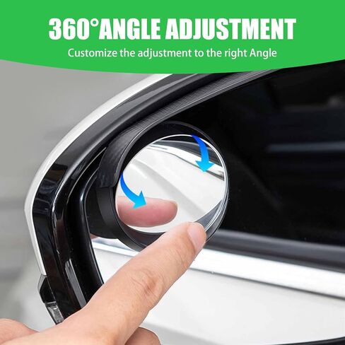 UGSHY Pack-2 Car Rearview Mirror Rain Eyebrows, Durable Reversing Mirror, Blind Spot Mirror, Universal Auxiliary Mirror Replacements, for Most Cars, Trucks and Vans (Carbon Fiber Black) in Saudi Arabia