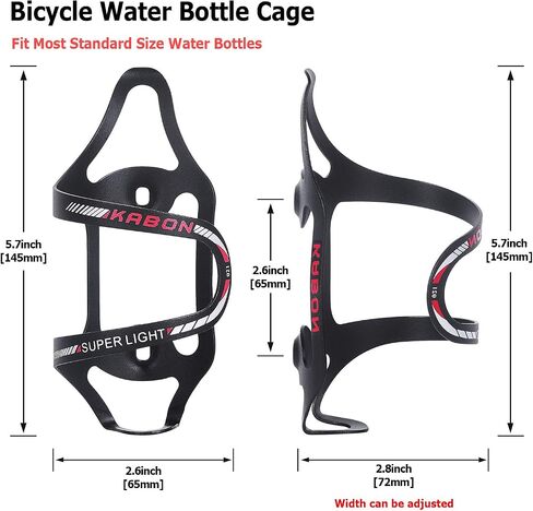 Bike Water Bottle Holder, KABON Lightweight Bicycle Alloy Aluminum Side Load Water Bottle Cage Brackets for Road Bike MTB Cycling Accessories - Red in Saudi Arabia