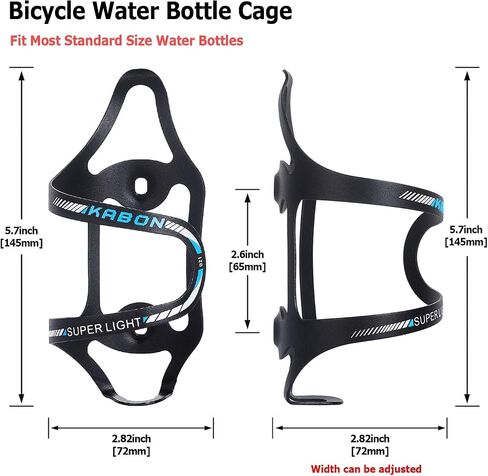 Bike Water Bottle Holder, KABON Lightweight Bicycle Alloy Aluminum Side Load Water Bottle Cage Brackets for Road Bike MTB Cycling Accessories - Red in Saudi Arabia
